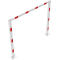 Height restriction barriers | stationary | fixed, 100 x 100 mm, to be fixed by plugs | total width: 3000 mm | clear height: approx. 2300 mm